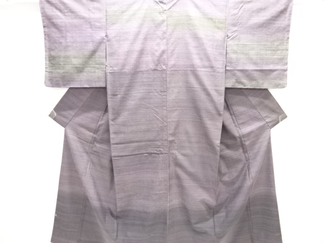 JAPANESE KIMONO / UNUSED HOMONGI / MAWATA TSUMUGI / WOVEN STRIPES 